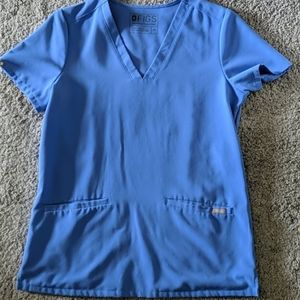 Figs ceil blue scrub set (top and bottom)